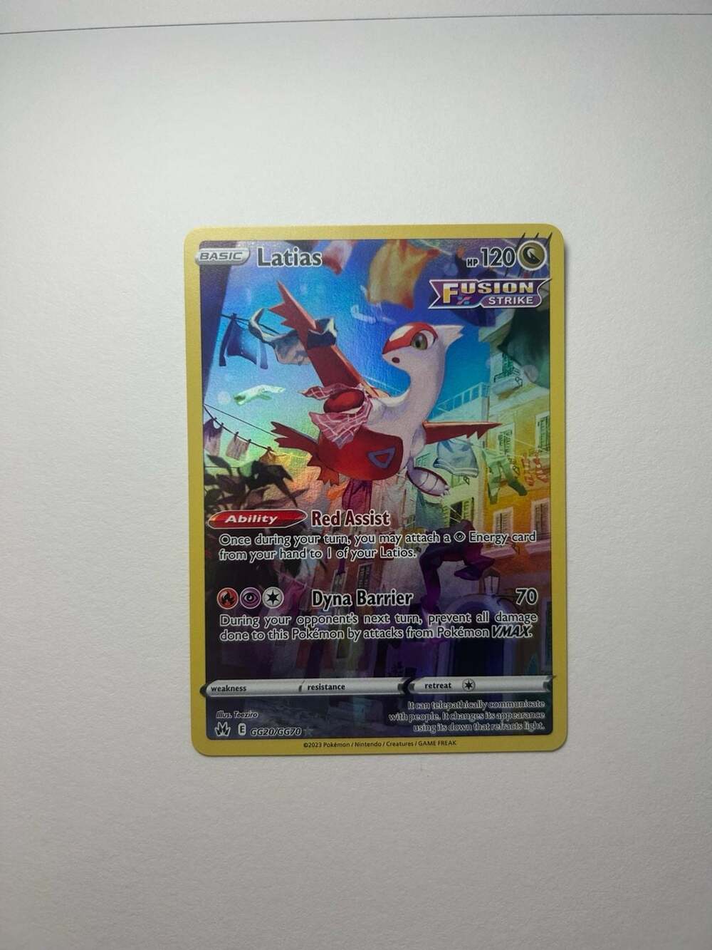 Latias Full Art GG20/GG70 Pokémon Card Fusion Strike